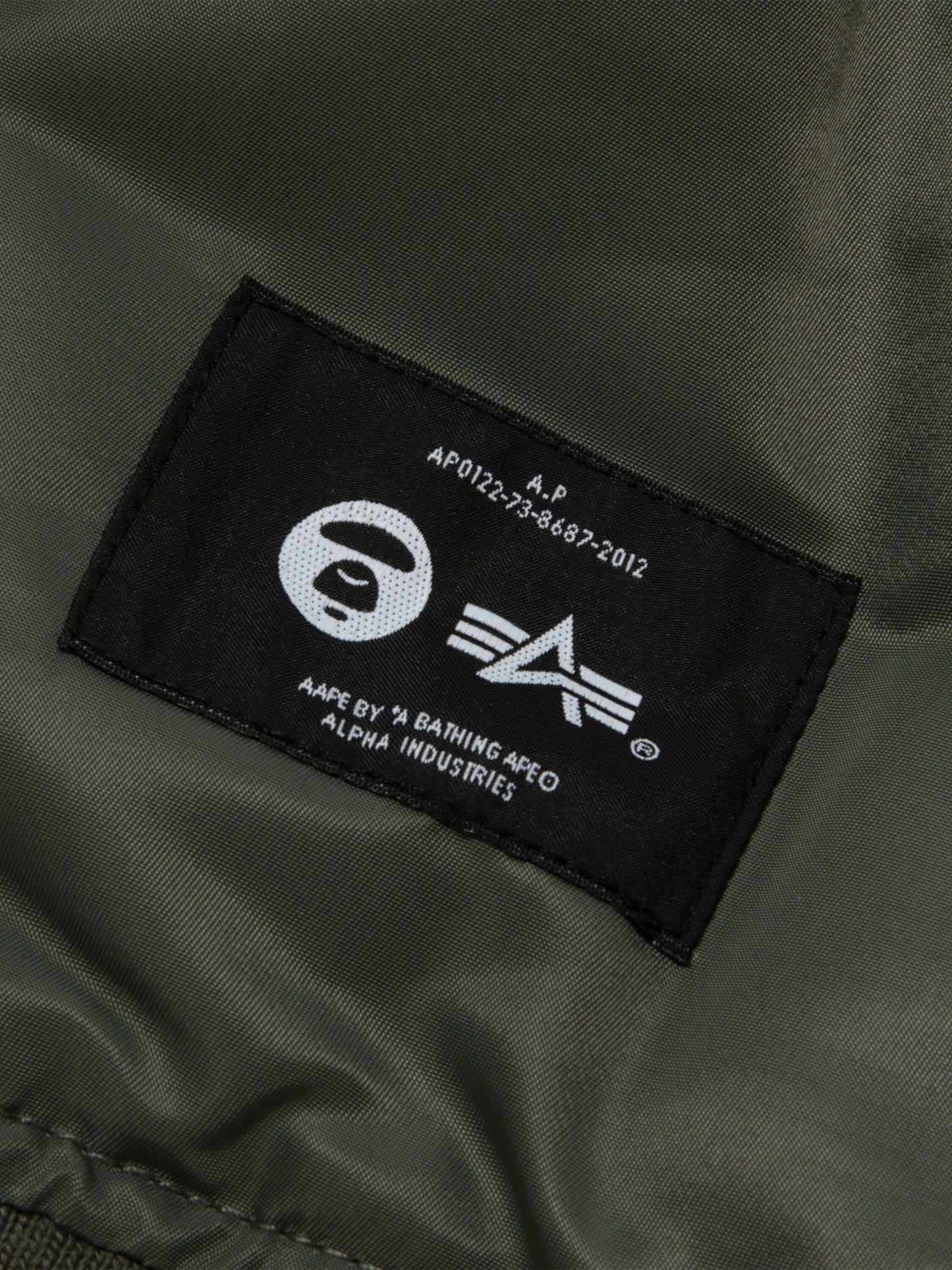 AAPE X ALPHA MA-1 BOMBER JACKET COLLAB Alpha Industries