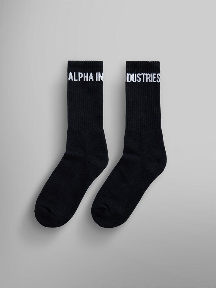 ALPHA LOGO SOCKS ACCESSORY Alpha Industries BLACK O/S