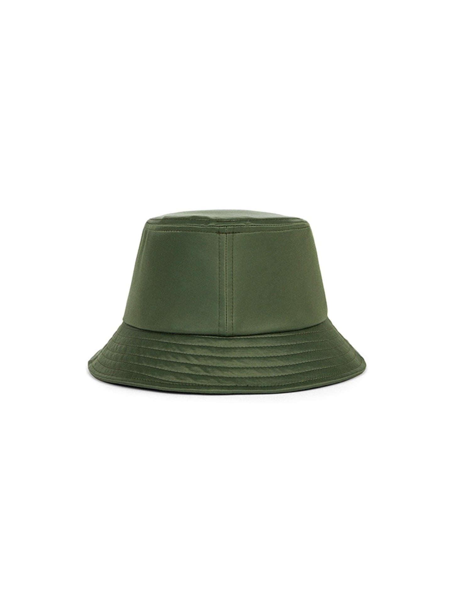 Anon X Alpha Nylon Satin Hat by Alpha Industries, green, recycled leather-like material, bucket hat design.