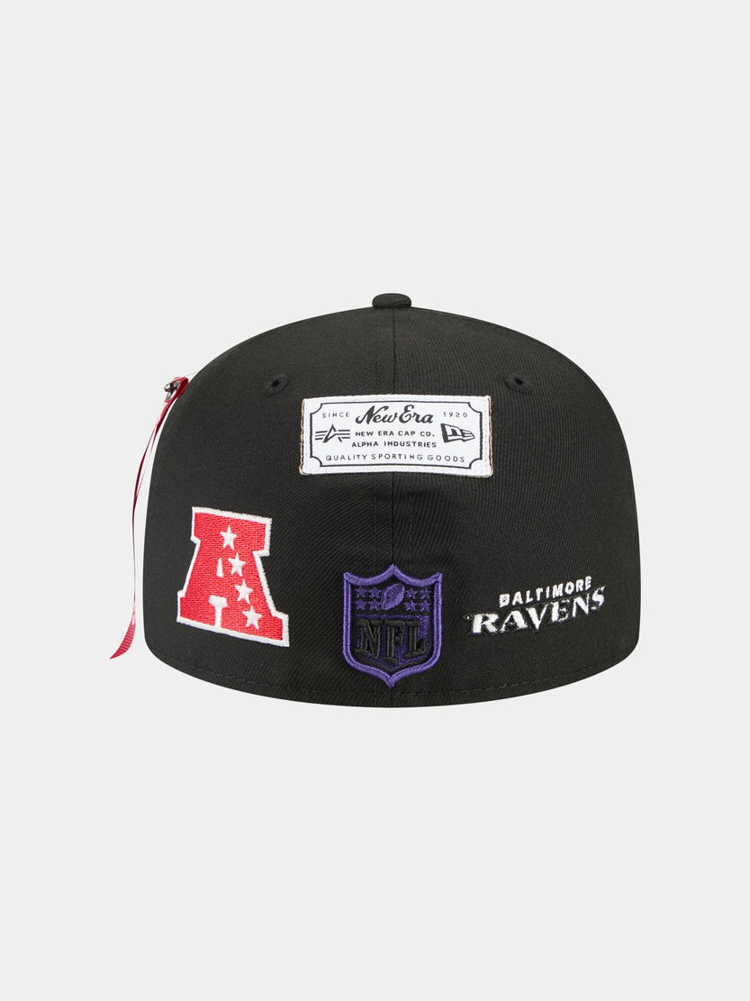 BALTIMORE RAVENS X ALPHA X NEW ERA 59FIFTY FITTED CAP ACCESSORY Alpha Industries
