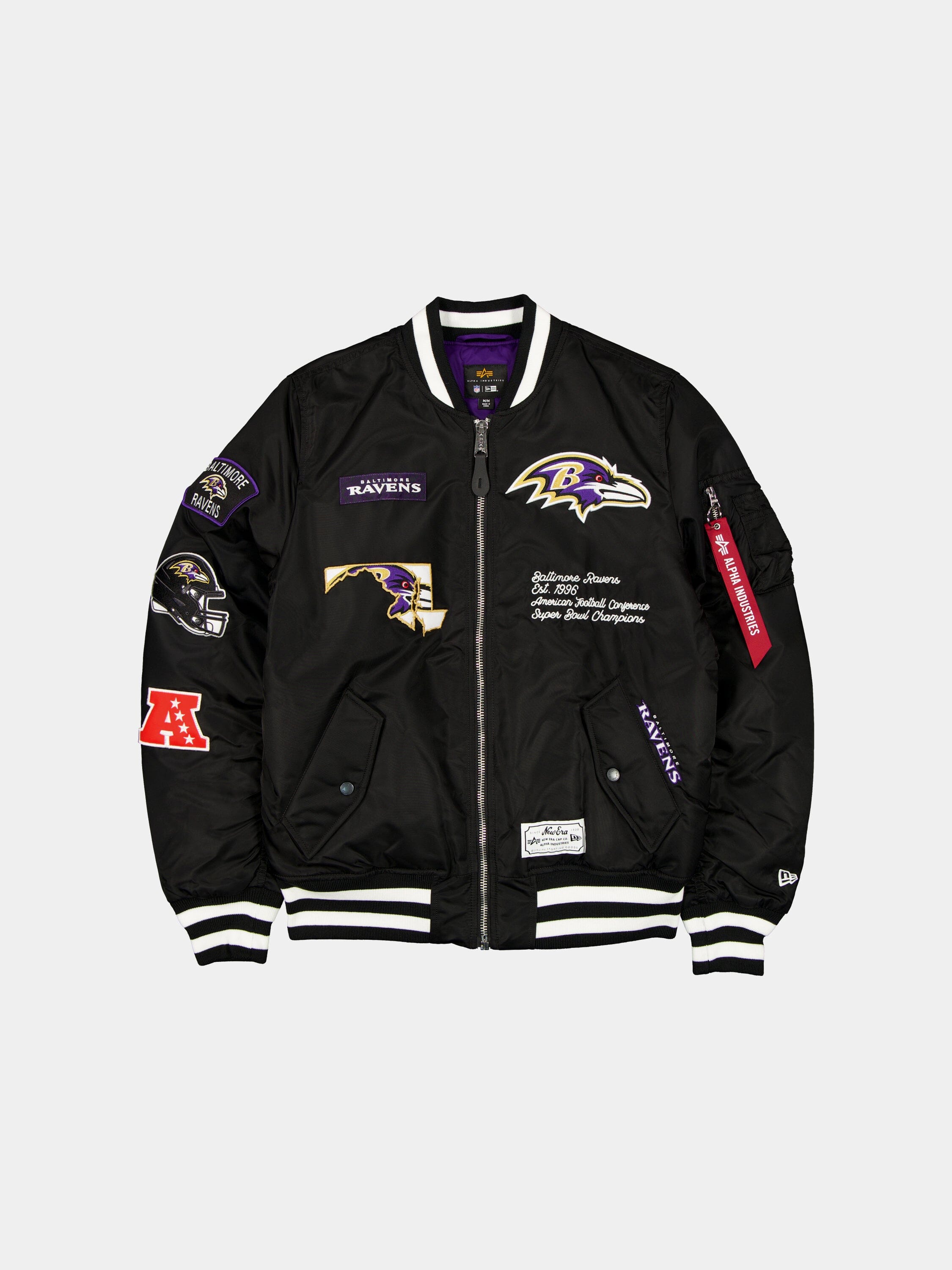 Baltimore Ravens X Alpha X New Era MA-1 Bomber Jacket | Alpha