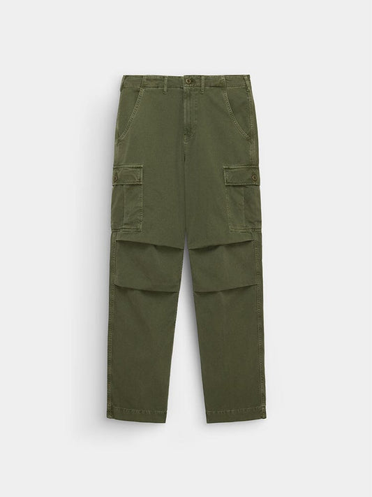 Alpha Industries Bdu Cargo Pant in Og-107 Green with side pockets, belt loops, and button closure.