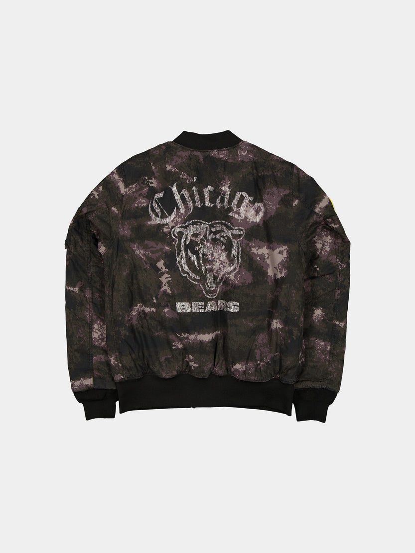CHICAGO BEARS X ALPHA X NEW ERA MA-1 BOMBER JACKET (BLACK CAMO) OUTERWEAR Alpha Industries