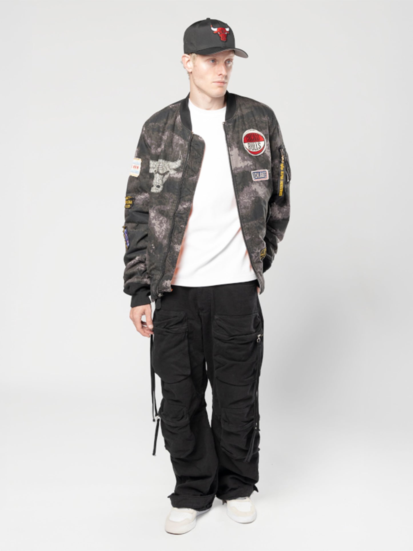 CHICAGO BULLS X ALPHA X NEW ERA MA-1 BOMBER JACKET (BLACK CAMO) OUTERWEAR Alpha Industries