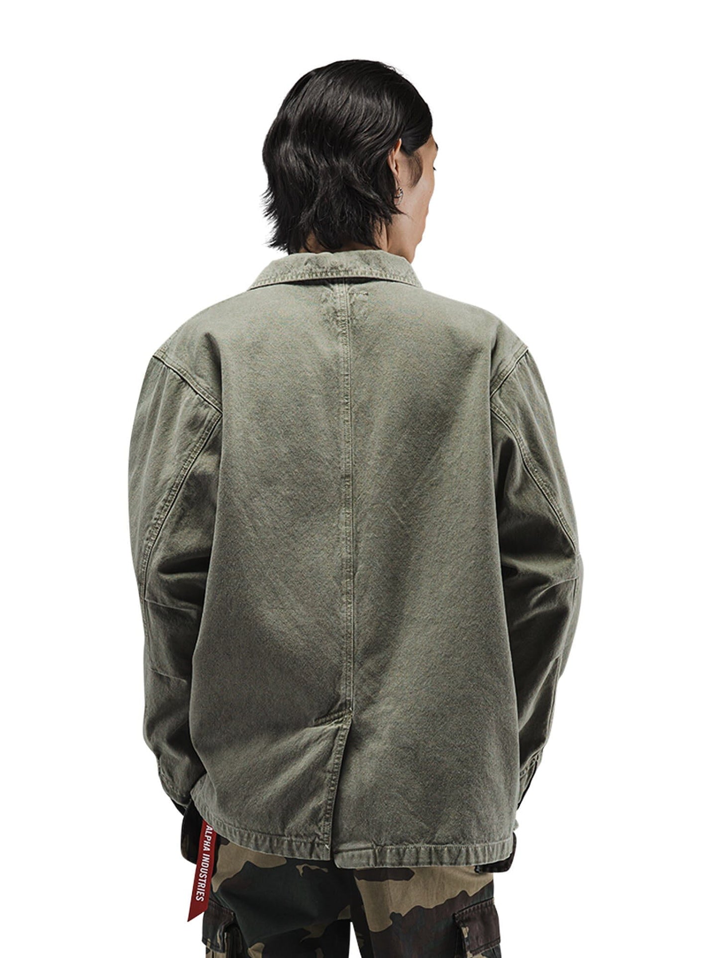 Alpha Industries Ctn Chore Coat with nylon pocket details.