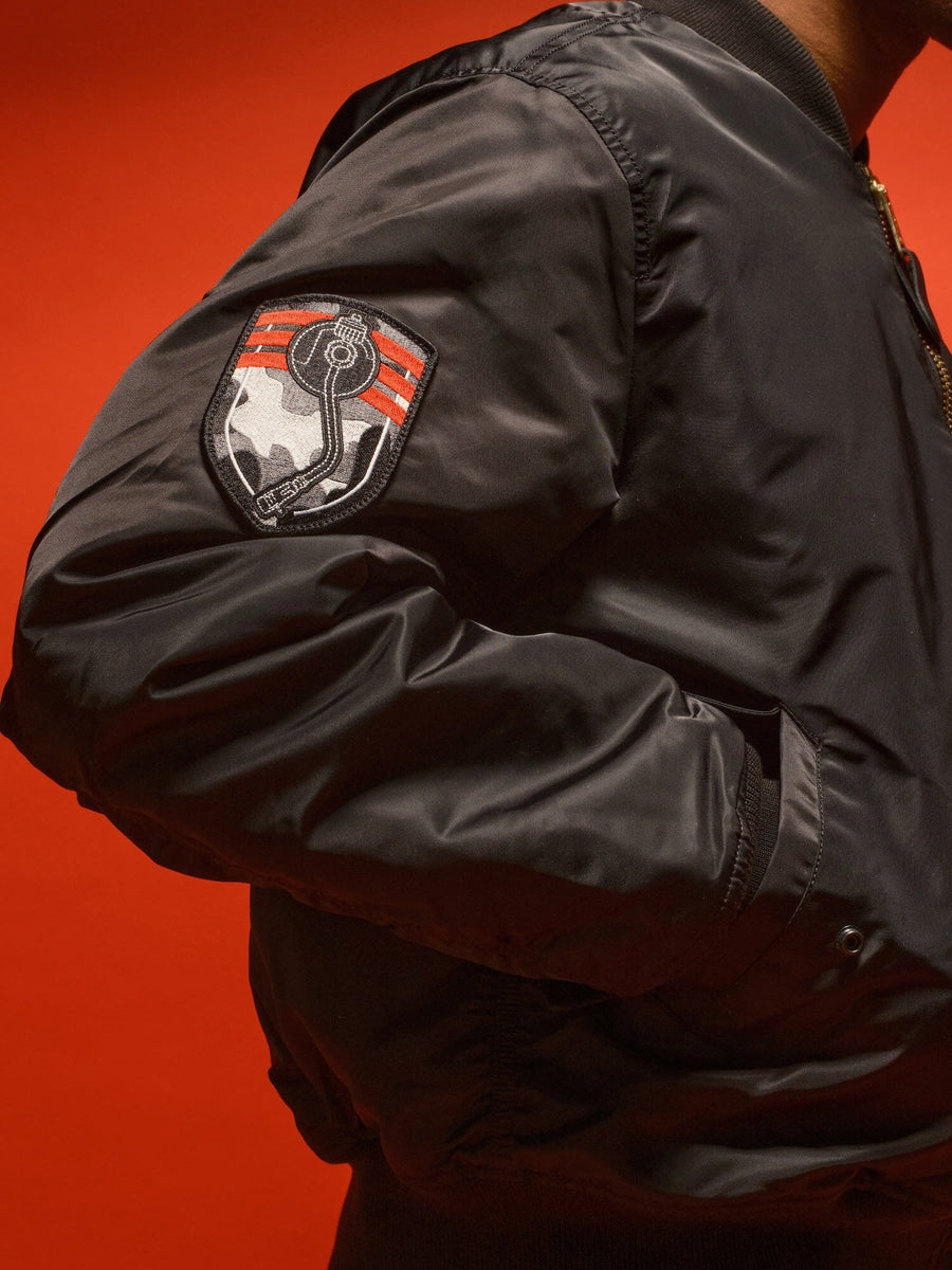 Alpha Industries MA-1 Bomber Jacket, Embroidered Sleeve Patch.