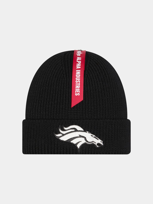 DENVER BRONCOS X ALPHA X NEW ERA SHORT CUFF BEANIE ACCESSORY Alpha Industries BLACK O/S