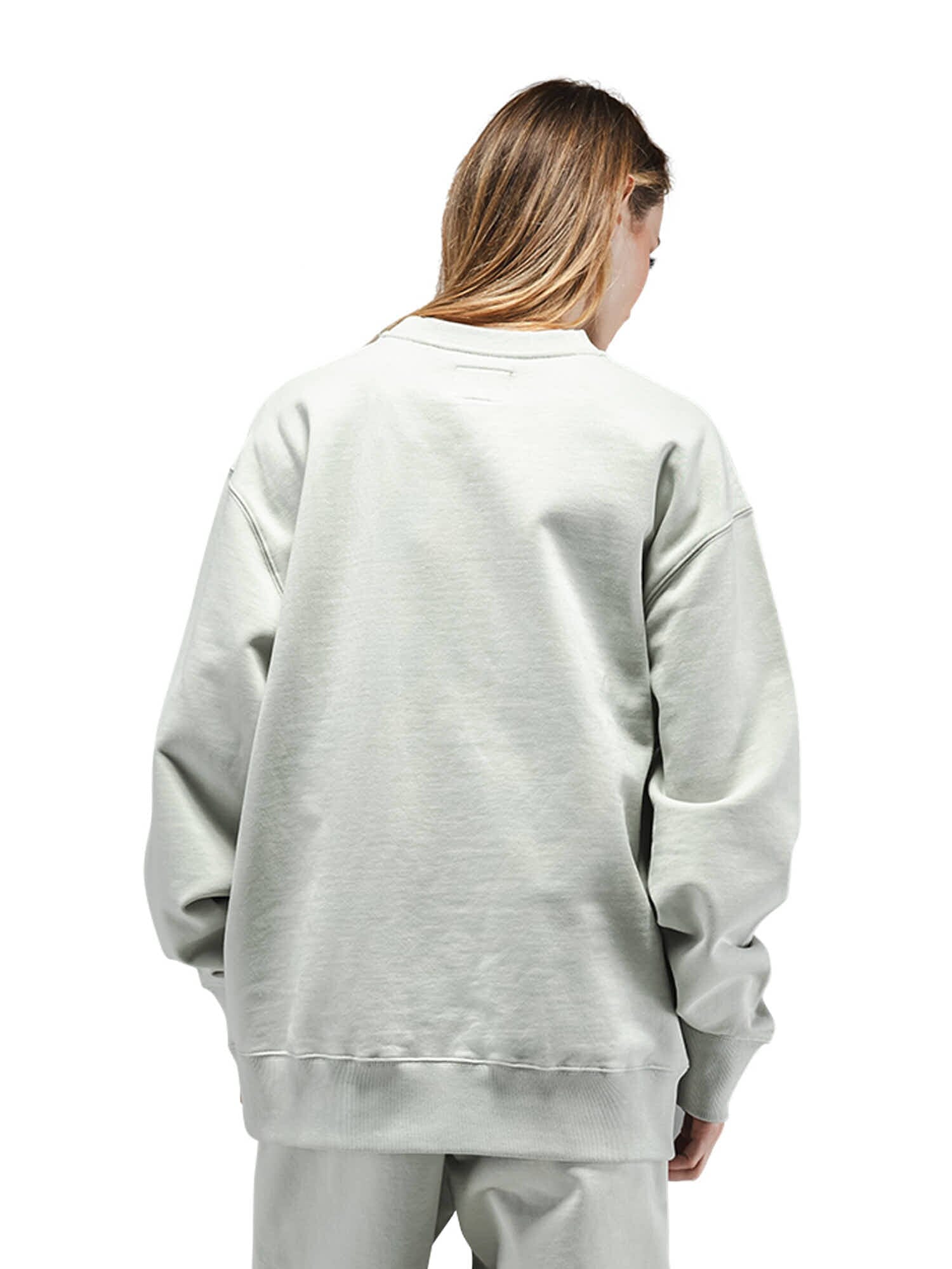 Alpha Industries Essential French Terry Crewneck Gen Ii and matching pants in light grey.