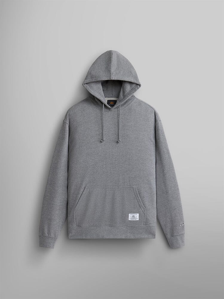 ESSENTIAL FRENCH TERRY HOODIE TOP Alpha Industries MEDIUM CHARCOAL HEATHER XS 