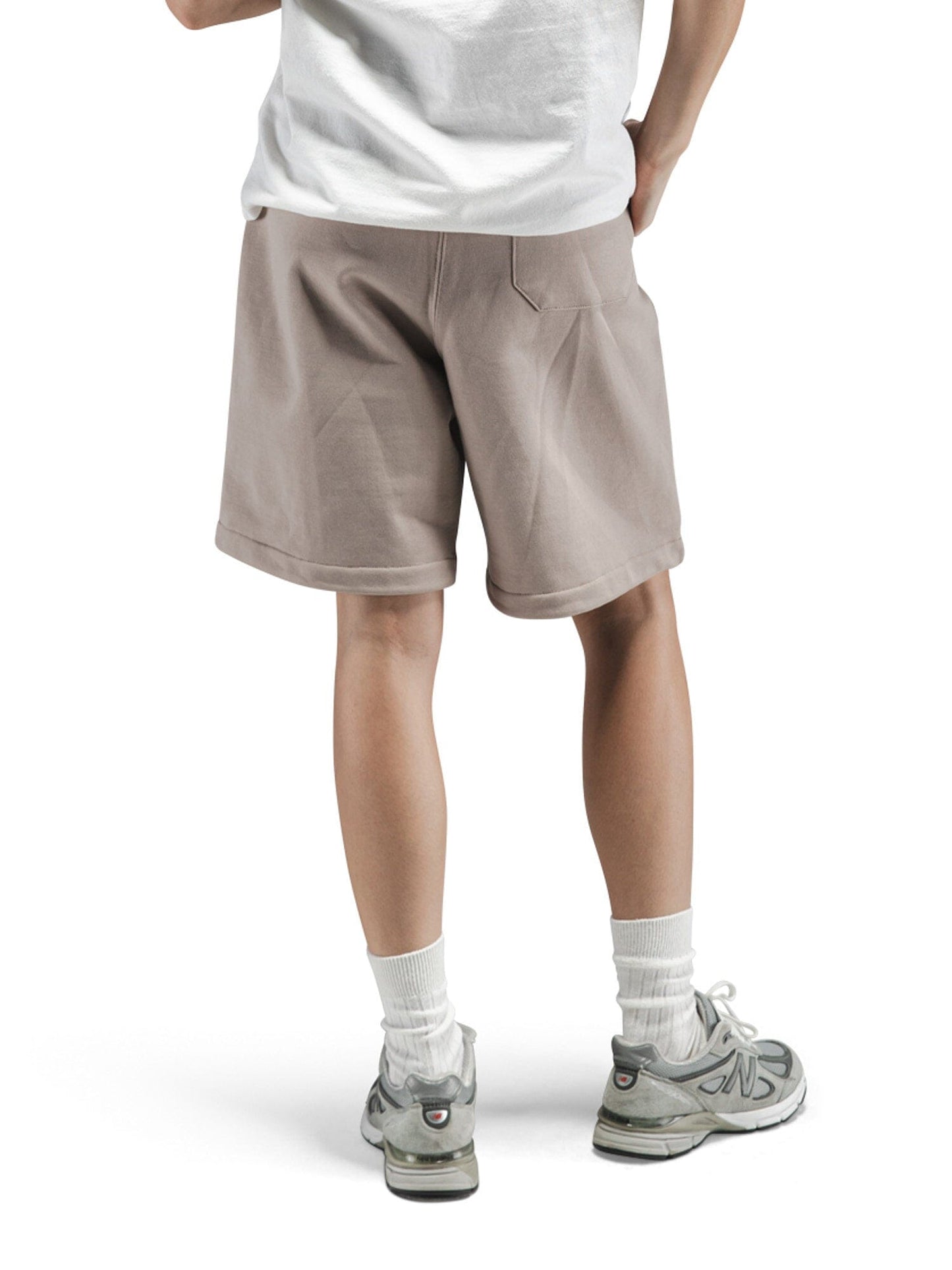 Alpha Industries Essential French Terry Short in Beige.