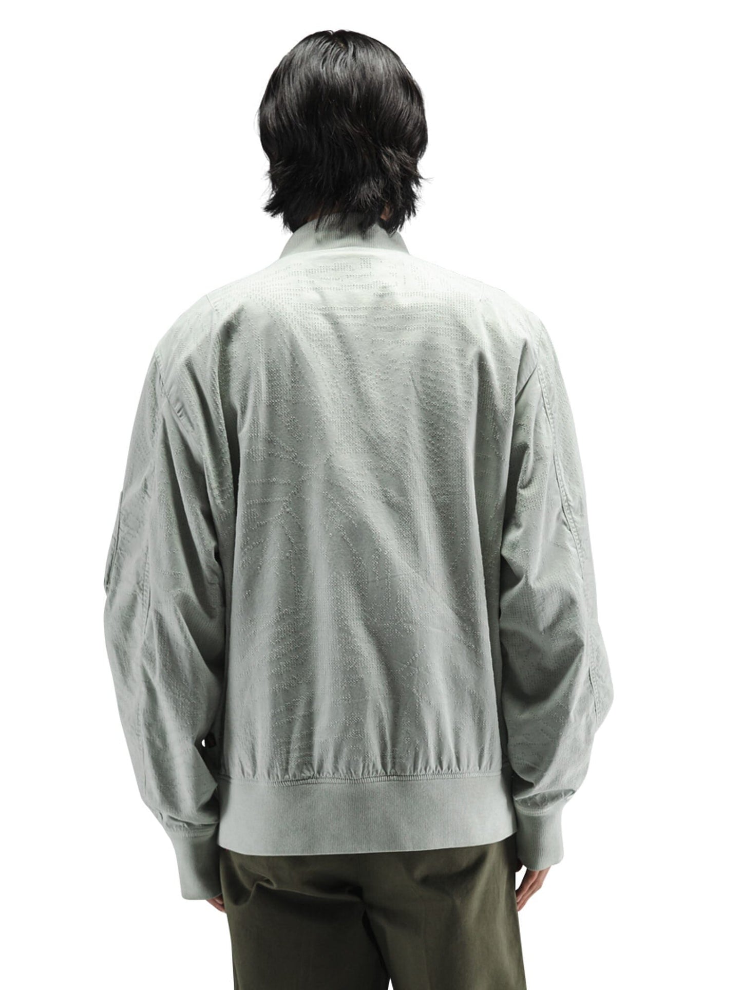 Alpha Industries L-2B Dotted Camo Flight Jacket, light gray, camo pattern, zip closure.