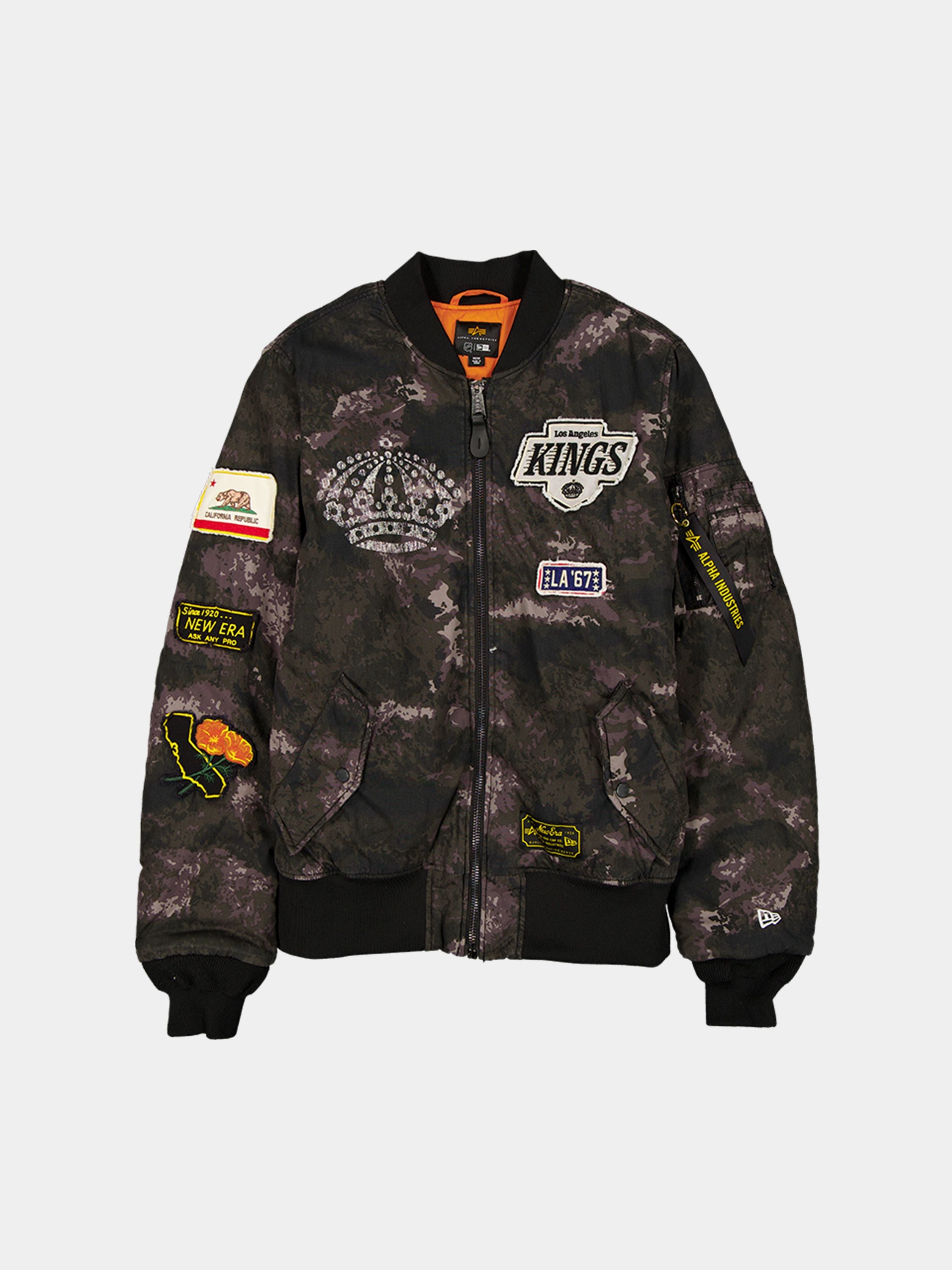 Los Angeles Kings X Alpha X New Era MA-1 Bomber Jacket (Black Camo