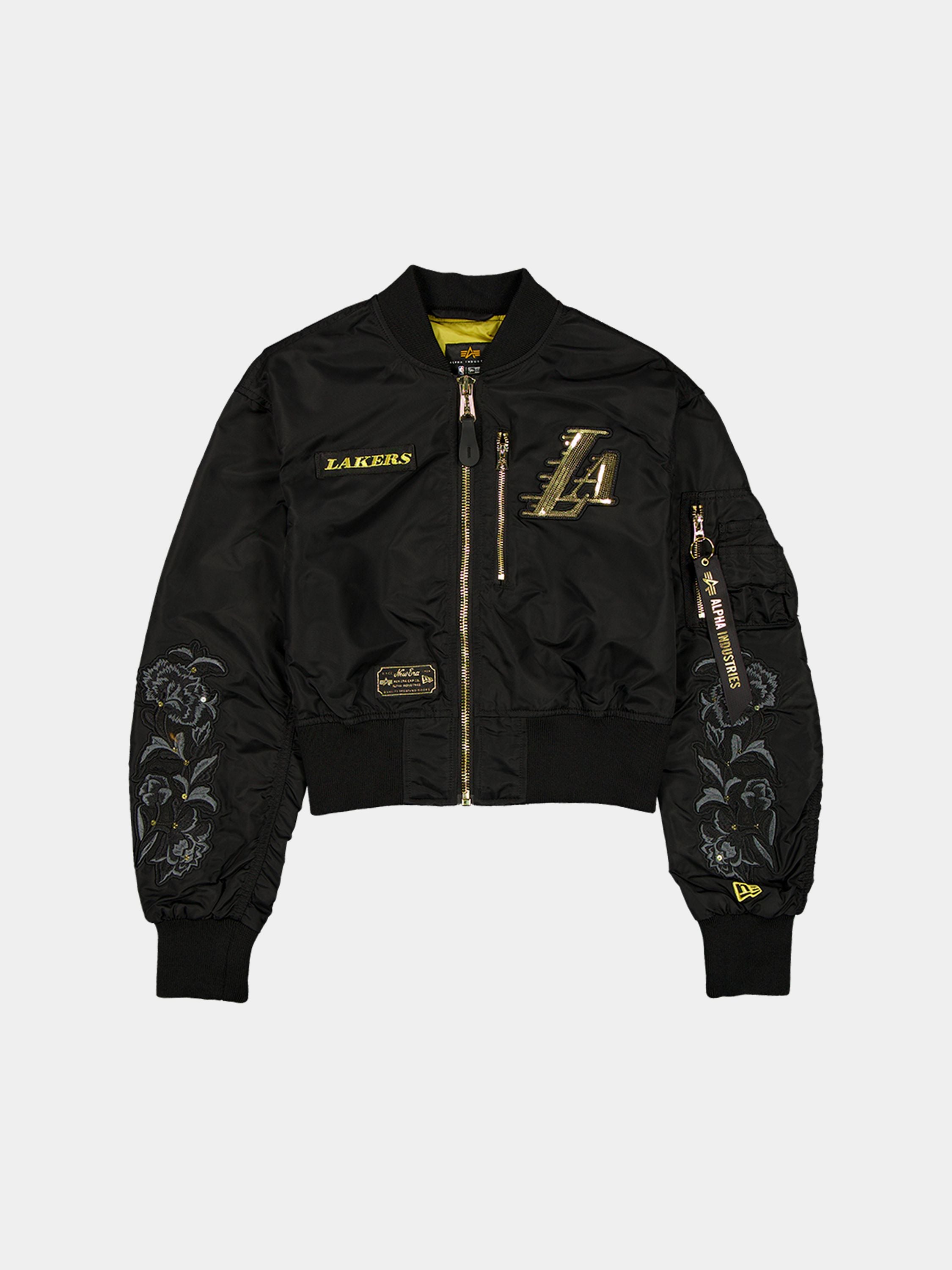 Los Angeles Lakers X Alpha X New Era L-2B Cropped Bomber Jacket