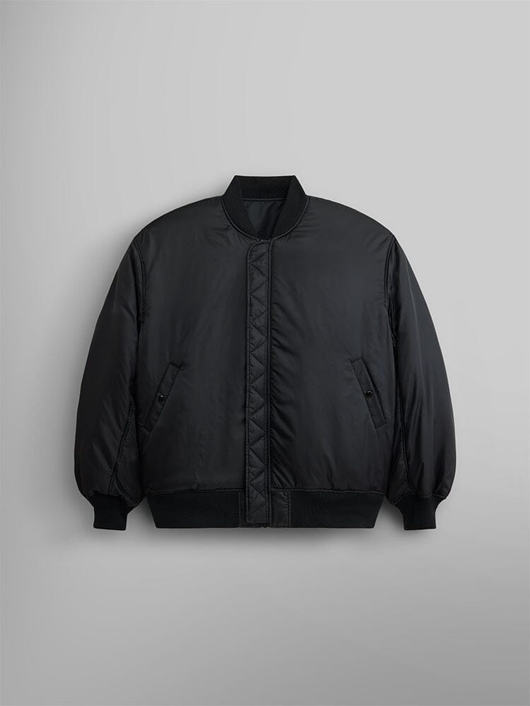 Alpha Industries MA-1 Bloodchit Gen Ii Bomber Jacket, black, ribbed collar, cuffs and hem, front closure, two side pockets.