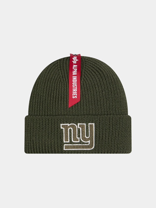NEW YORK GIANTS X ALPHA X NEW ERA SHORT CUFF BEANIE ACCESSORY Alpha Industries GREEN O/S