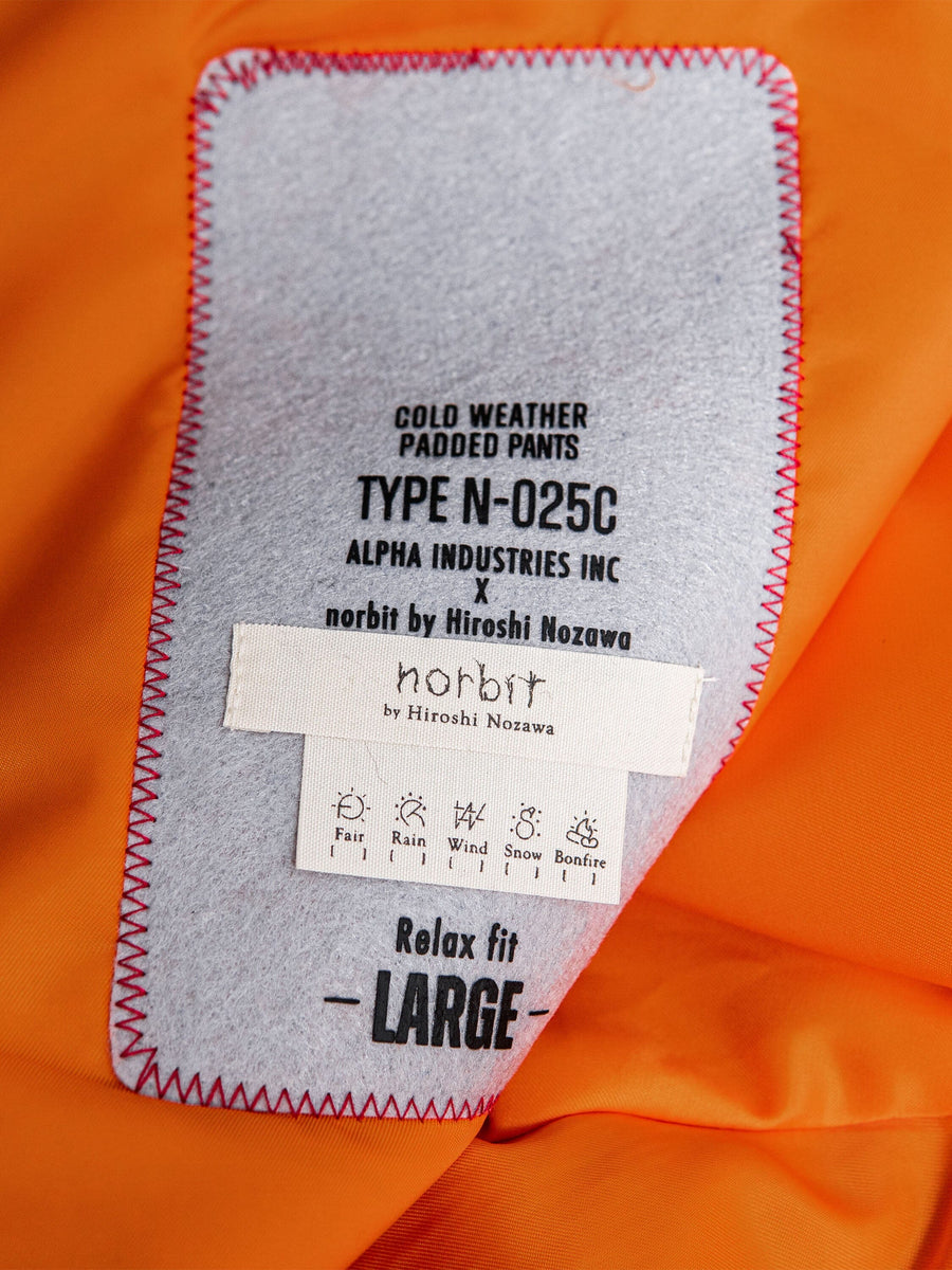 NORBIT X ALPHA PADDING SAMUE PANT BOTTOM Alpha Industries