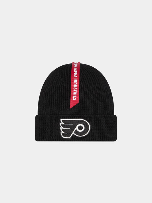 PHILADELPHIA FLYERS X ALPHA X NEW ERA SHORT CUFF BEANIE ACCESSORY Alpha Industries BLACK O/S