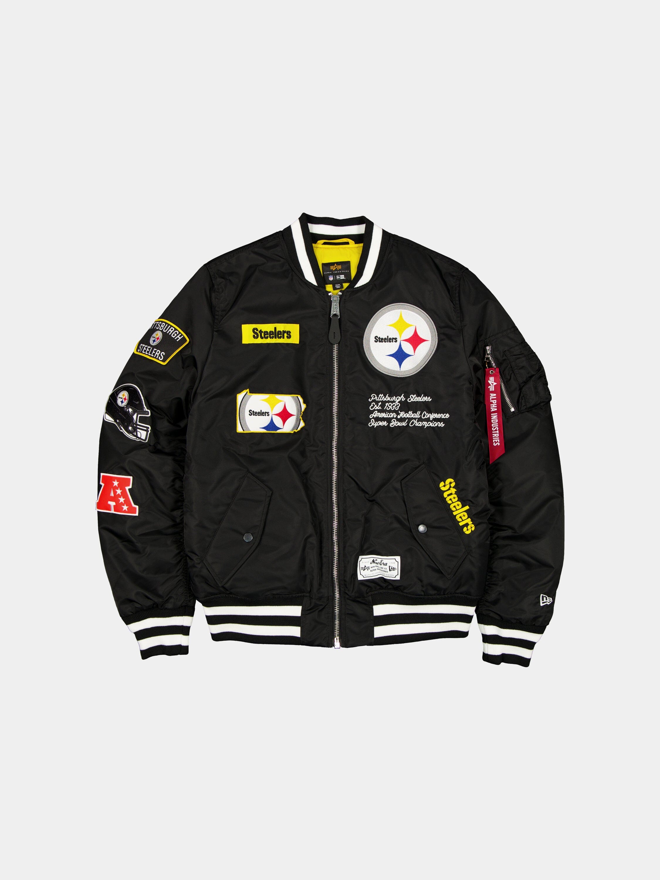 Pittsburgh Steelers X Alpha X New Era MA-1 Bomber Jacket | Alpha