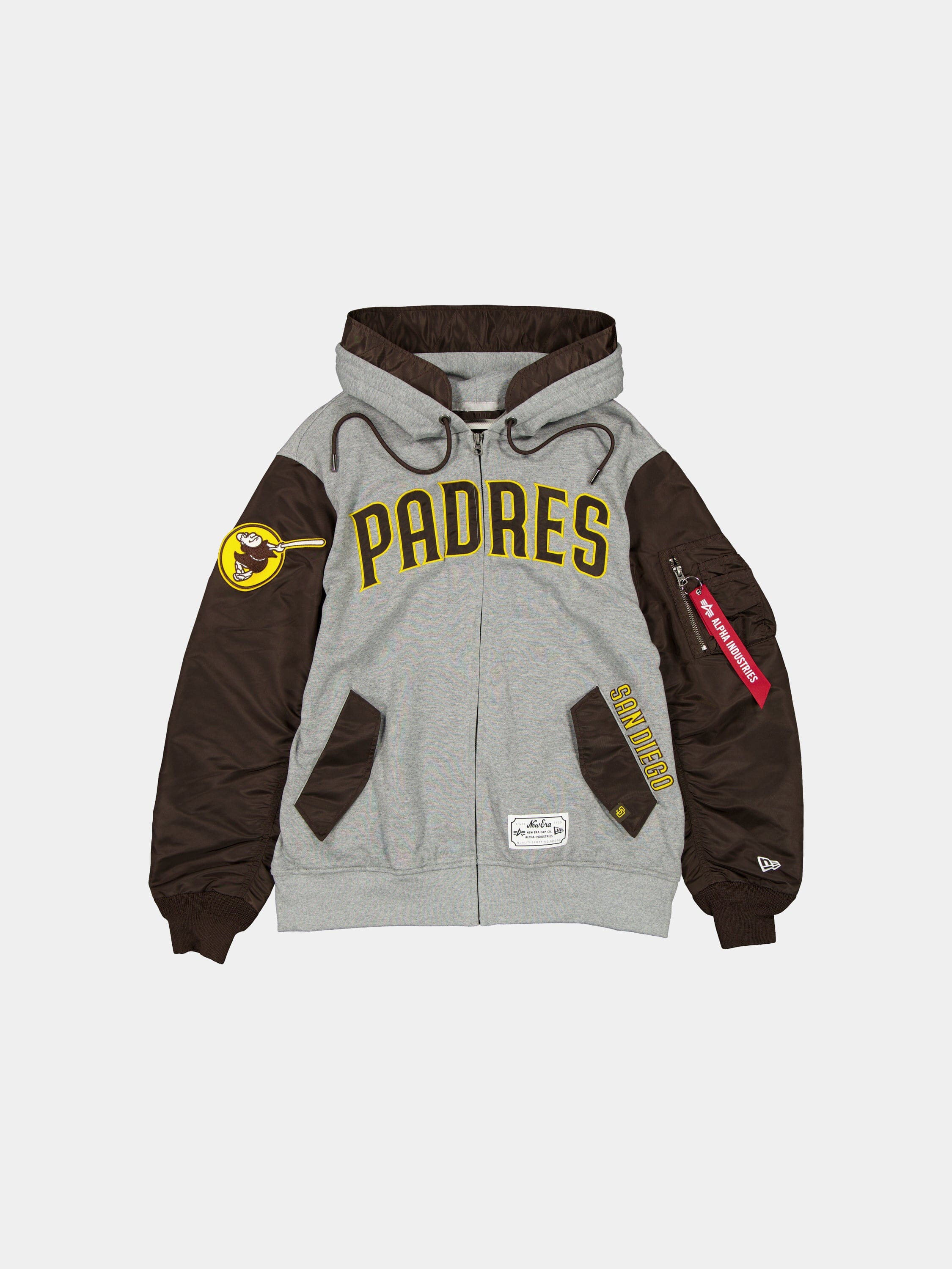 San Diego Padres X Alpha X New Era MA-1 Zip-Up Hoodie | Alpha
