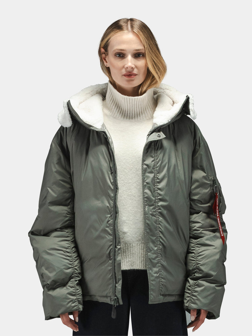SHORT HYBRID PARKA WOMENS OUTERWEAR Alpha Industries