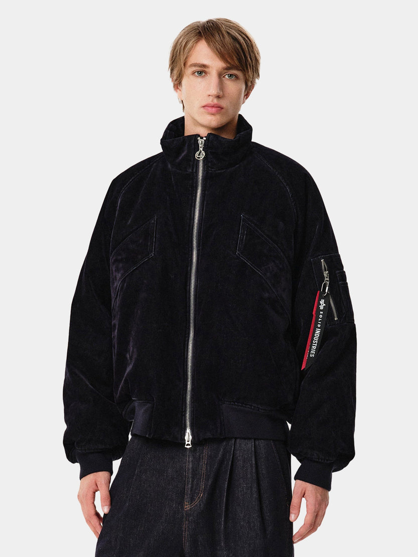 SOLID HOMME X ALPHA VELVET DENIM MA-1 JACKET OUTERWEAR Alpha Industries
