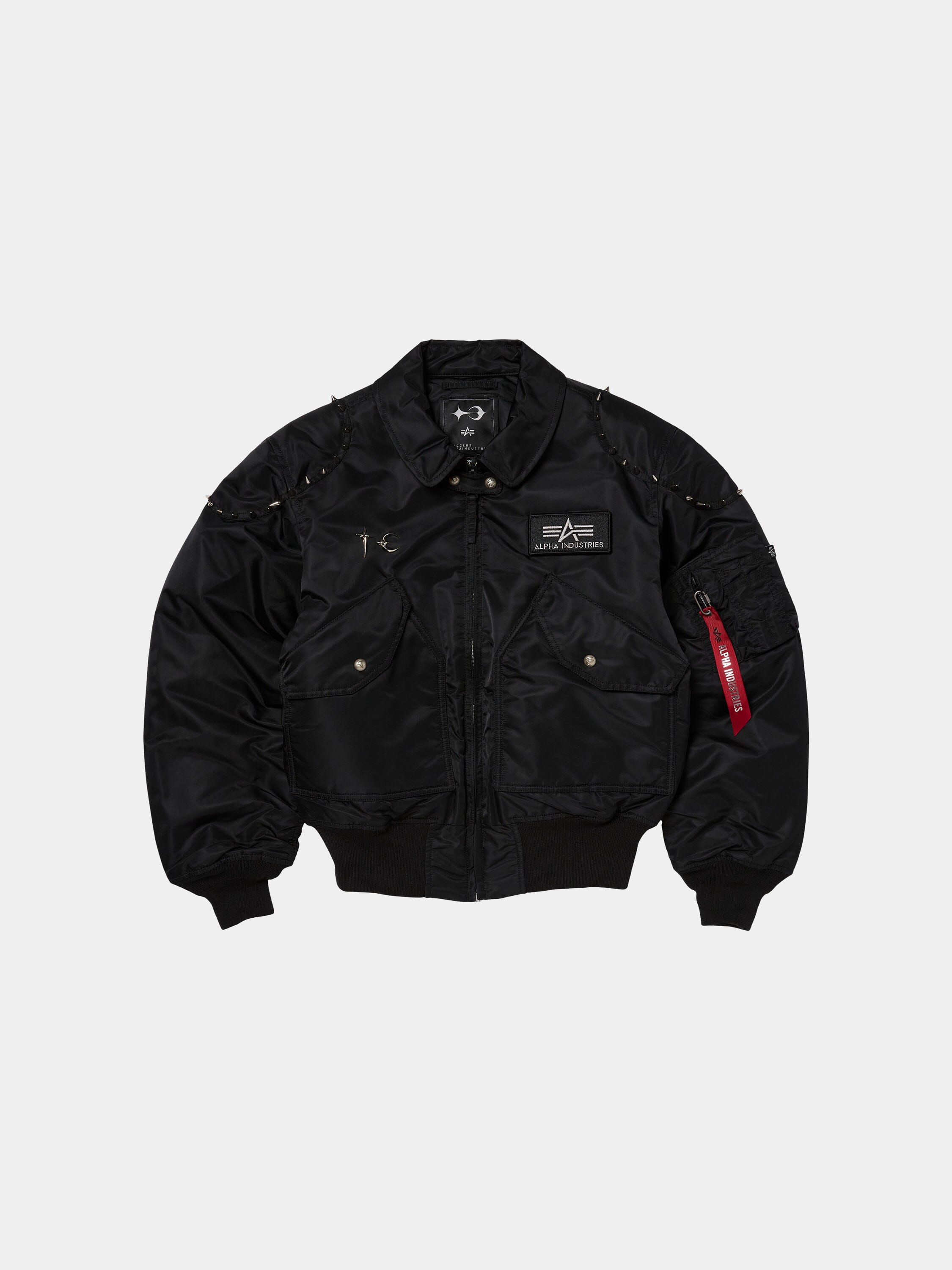 thug club × alpha AI CWU45/P Sサイズ Thug Club X Alpha CWU 45/P Studded Jacket | Alpha Industries