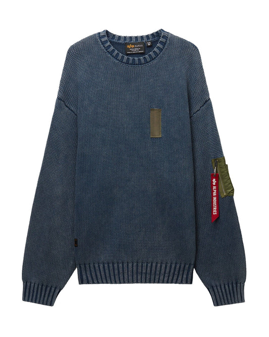 UNFRM UTILITY SWEATER TOP Alpha Industries REPLICA BLUE S