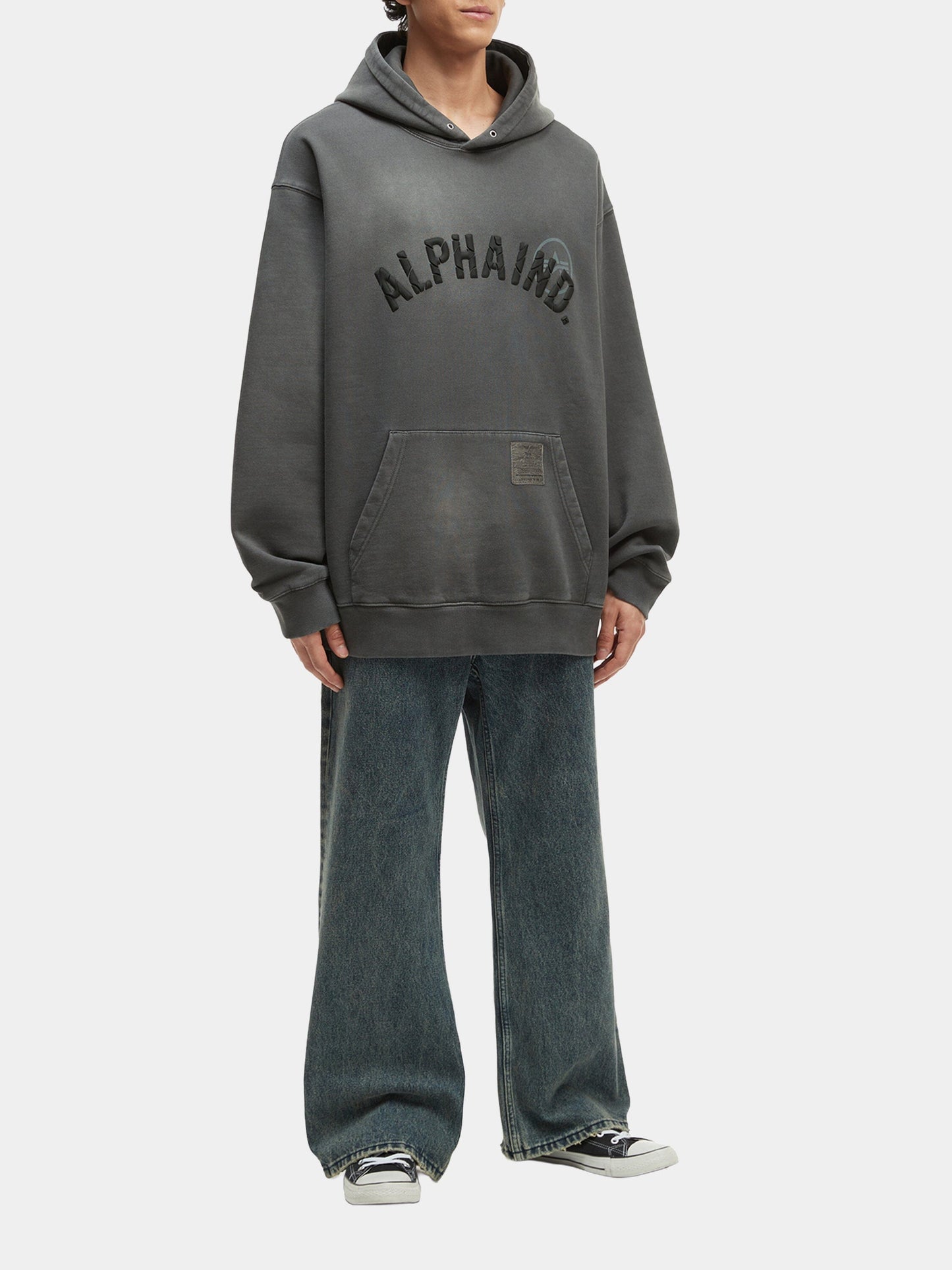 UNFRM WASHED ALPHA IND HOODIE TOP Alpha Industries