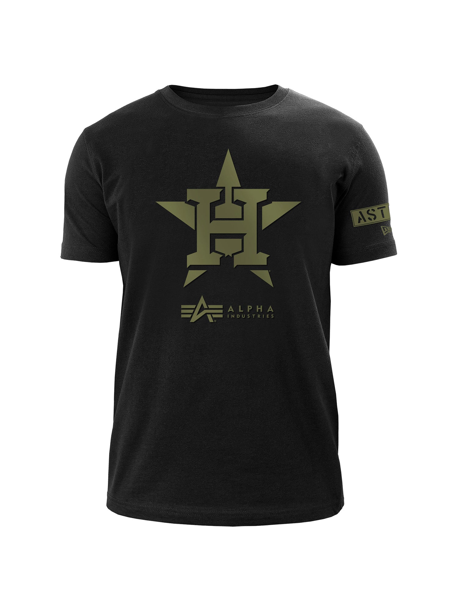 Alpha Industries | Houston Astros T-Shirt | MLB x Alpha x New Era | Alpha Industries Black / S