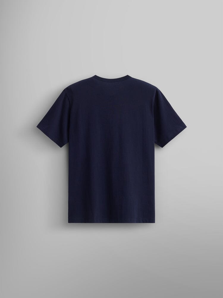 Alpha Industries Essential Tee, cotton shirt in navy blue.