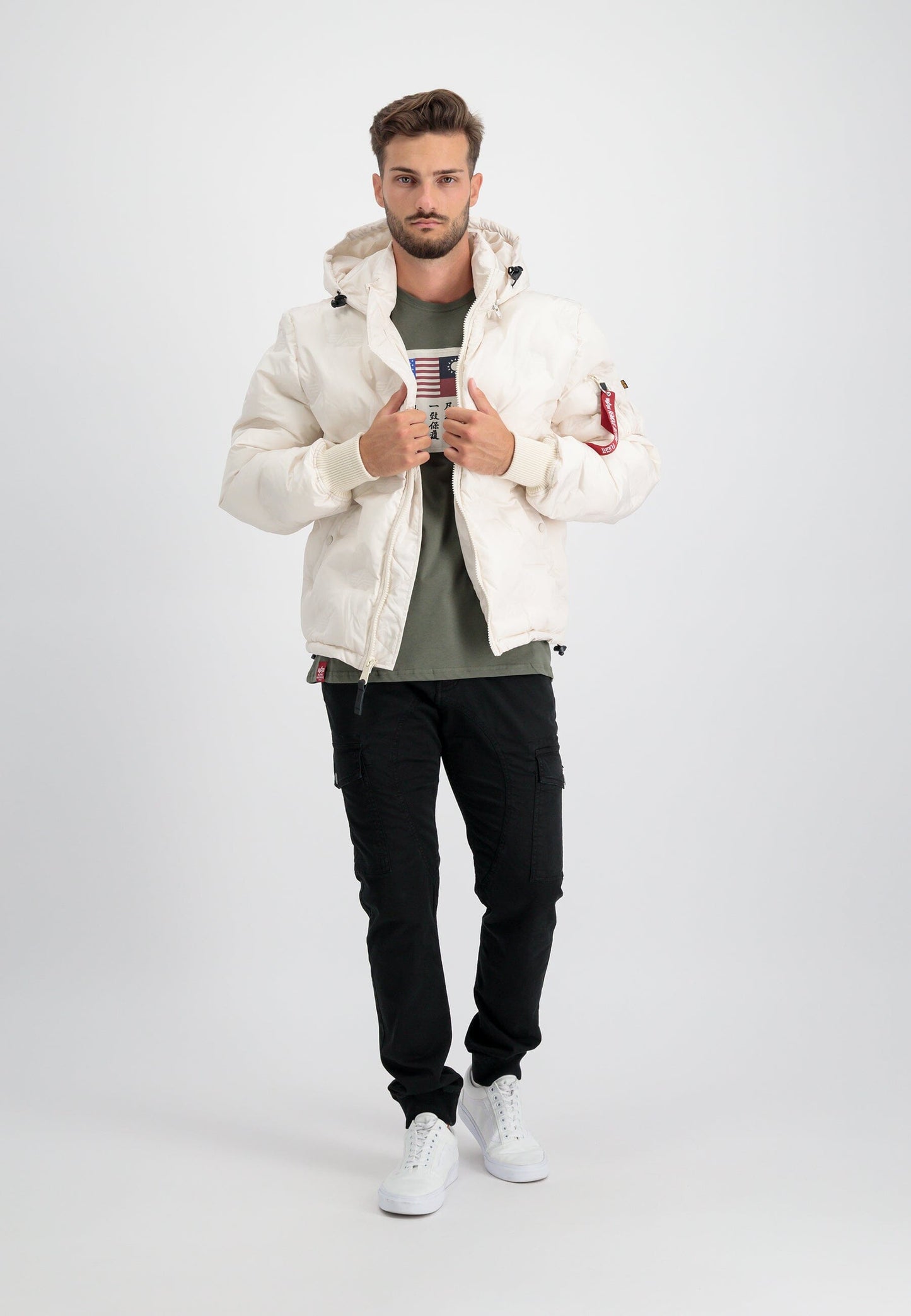 HOODED LOGO PUFFER OUTERWEAR Alpha Industries