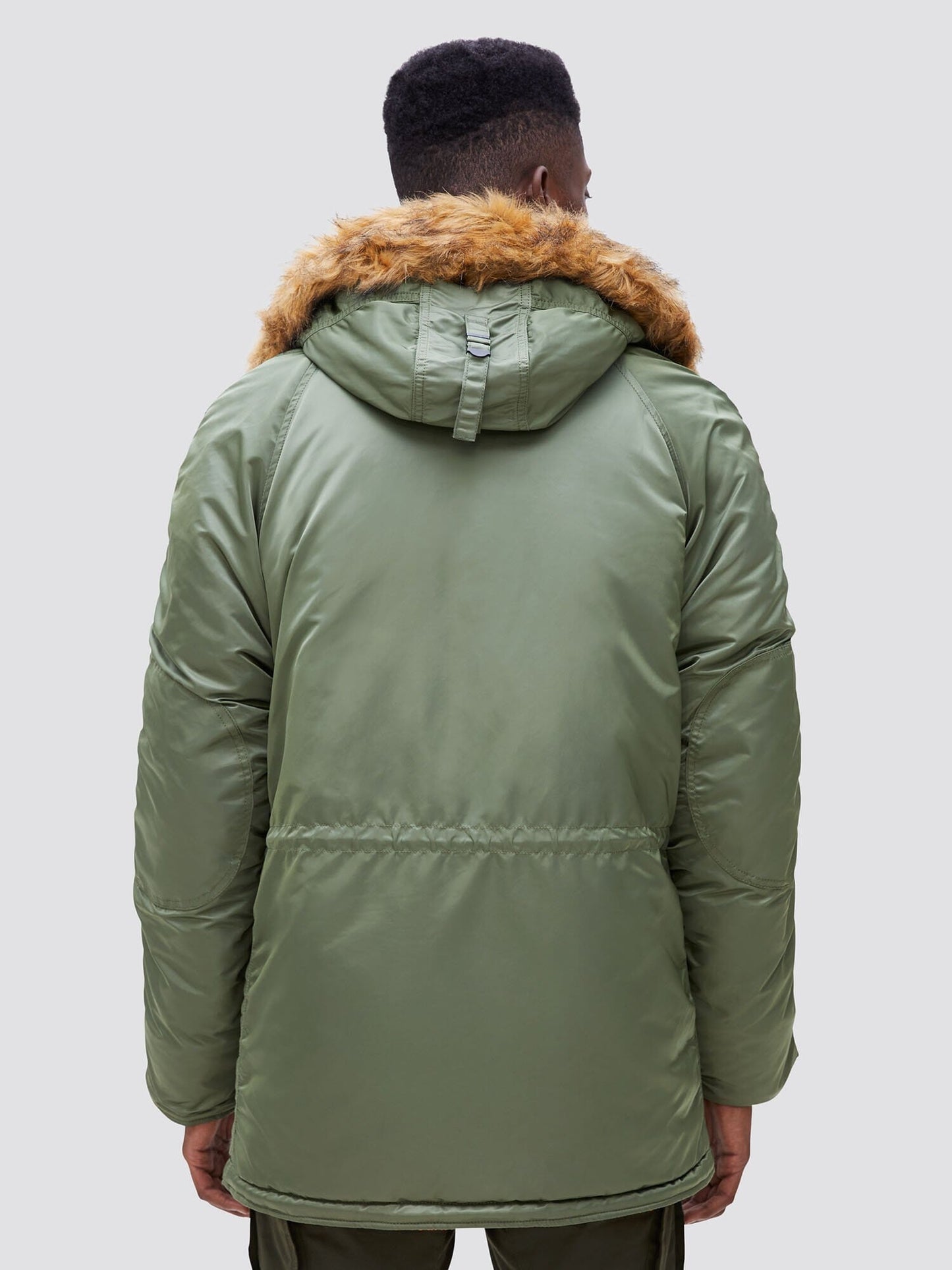 Alpha Industries N-3B Slim Gen I Parka, green, water-resistant finish, fur-trimmed hood.