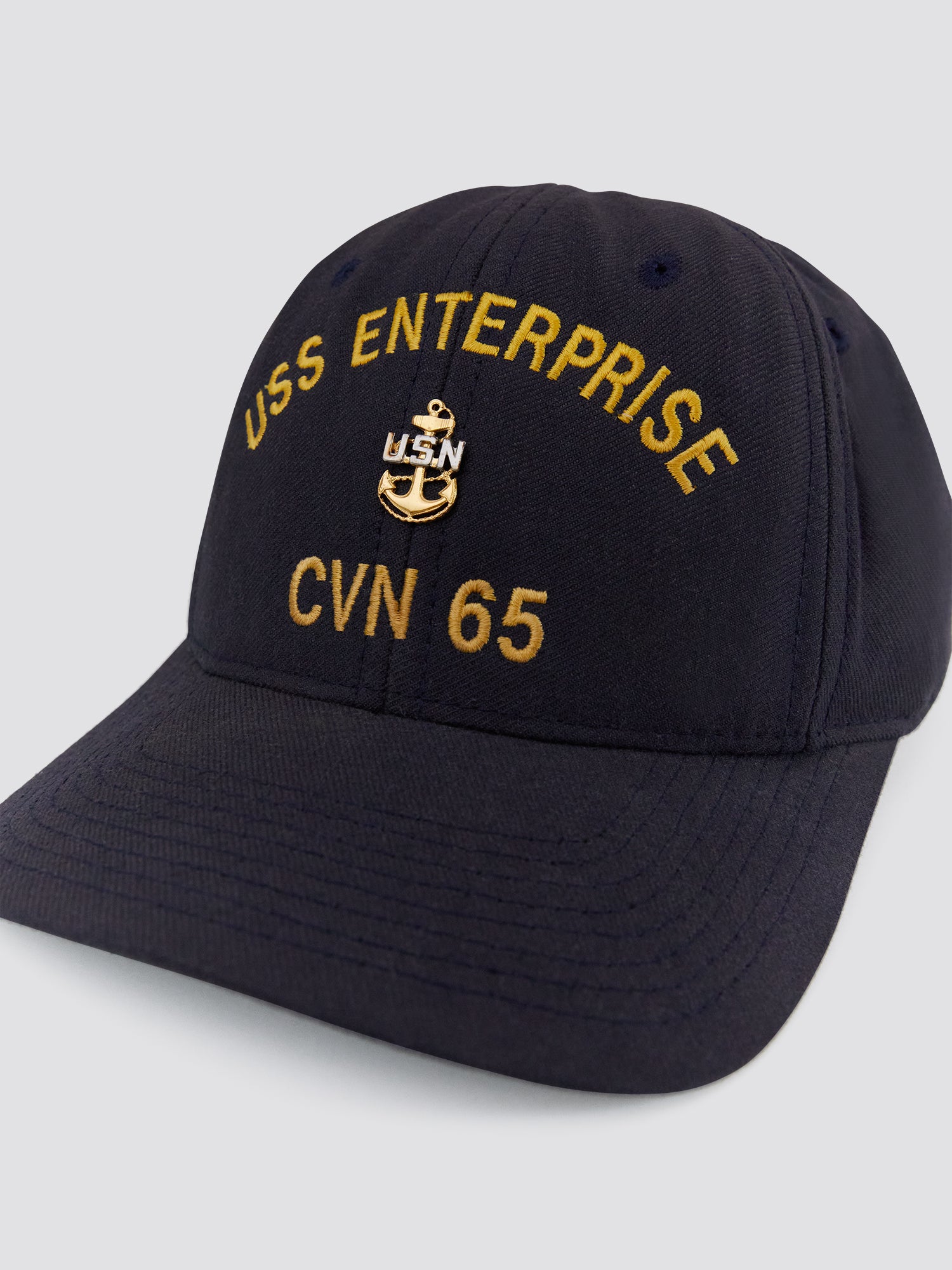 VINTAGE US NAVY '80S USS ENTERPRISE CREW CAP ACCESSORY Alpha Industries, Inc. 