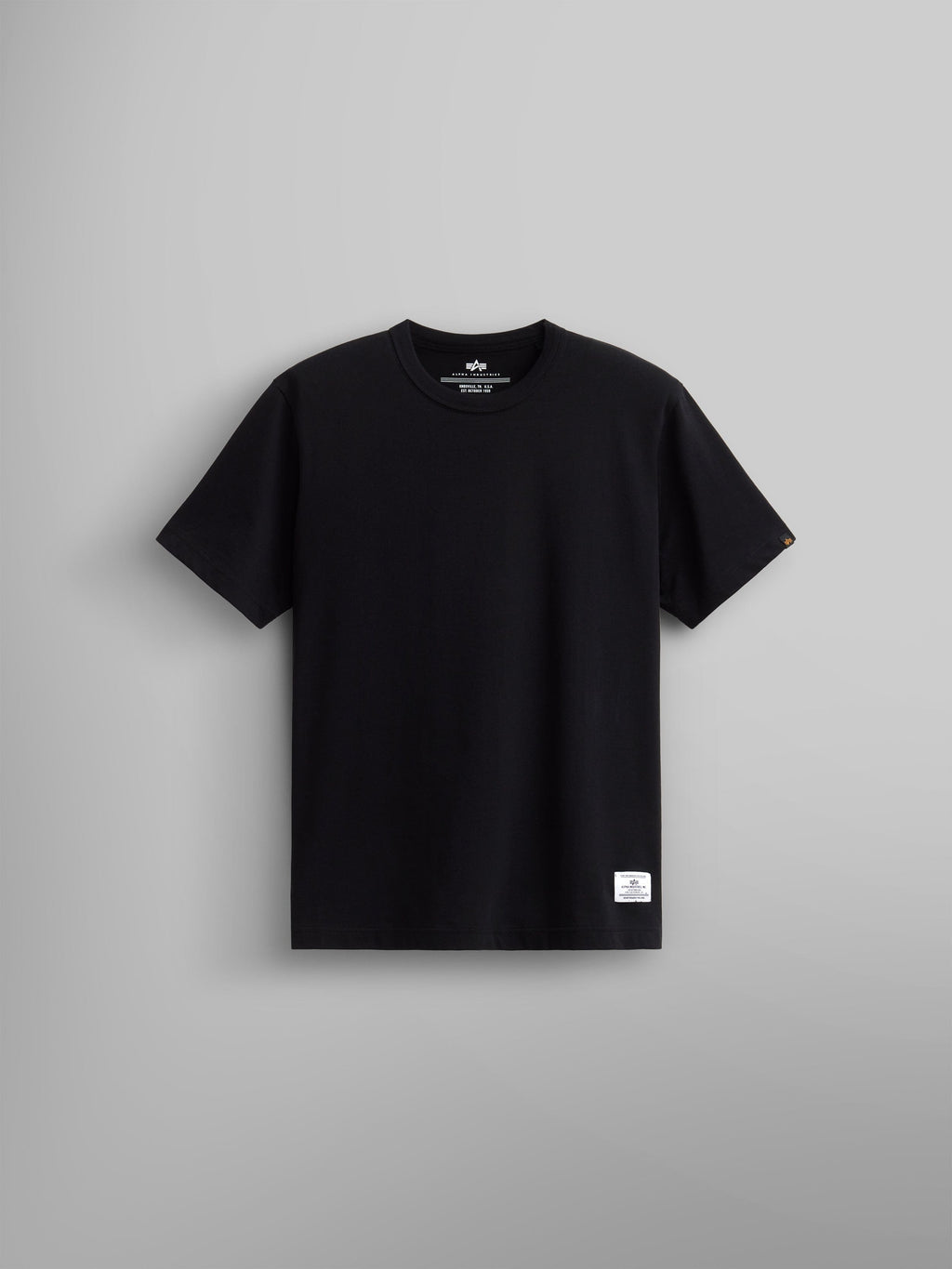 Alpha Industries Essential Tee 3-Pack: three Black cotton tees.