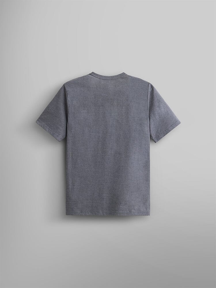 Alpha Industries Essential Tee 3-Pack: three Medium Charcoal Heather cotton tees.