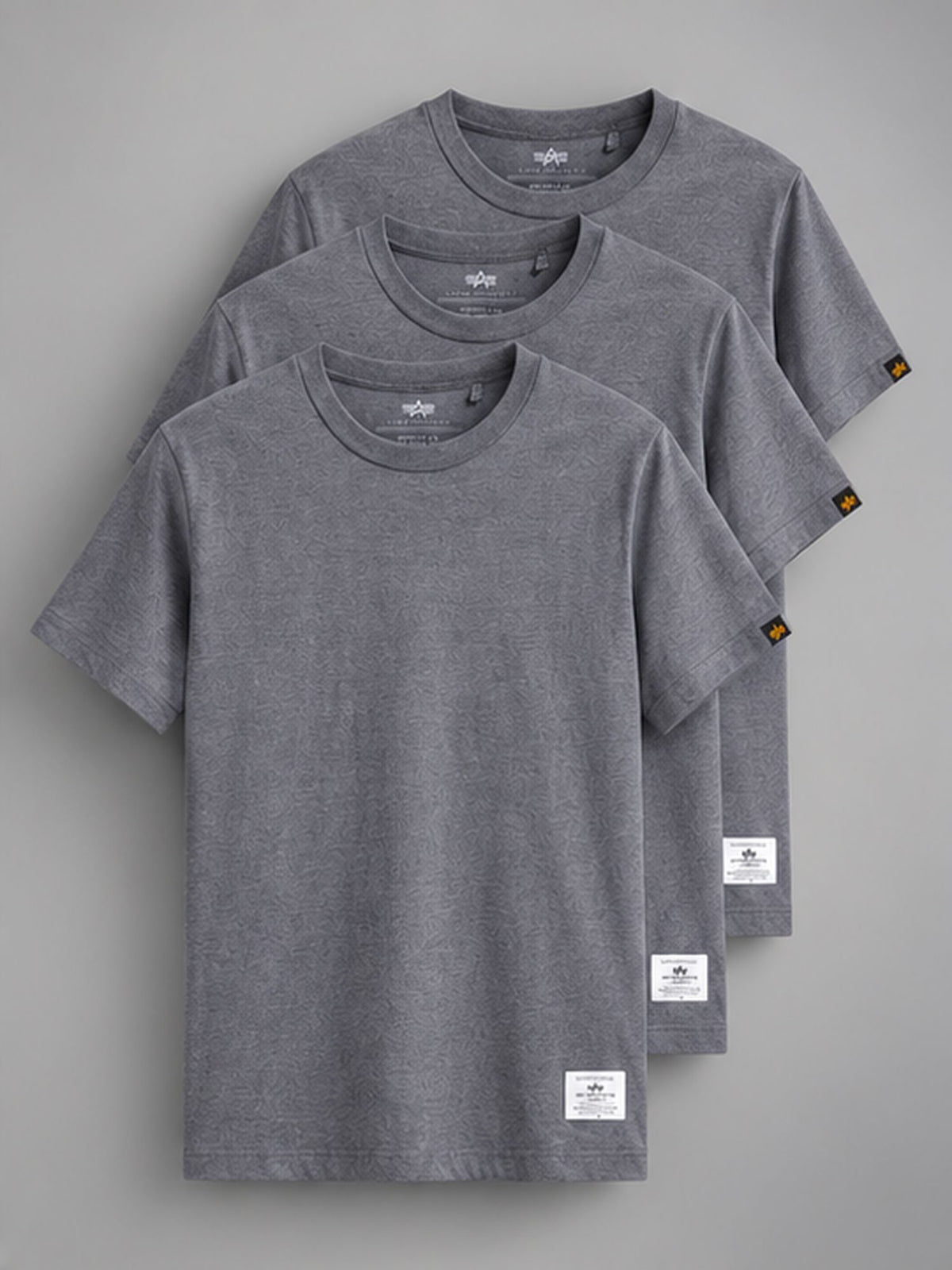 3-PACK ESSENTIAL TEE - MEDIUM CHARCOAL HEATHER SALE Alpha Industries XS 