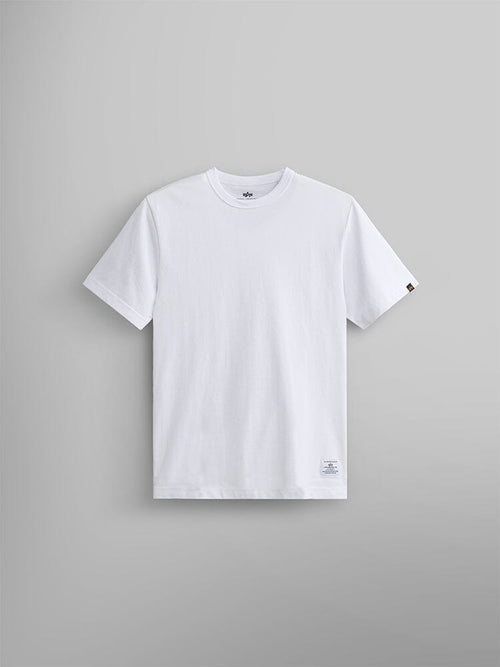 Alpha Industries Essential Tee 3-Pack: three White cotton tees.