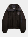 JIYONG KIM X ALPHA SUN-BLEACHED SPLIT-HOOD FLIGHT JACKET