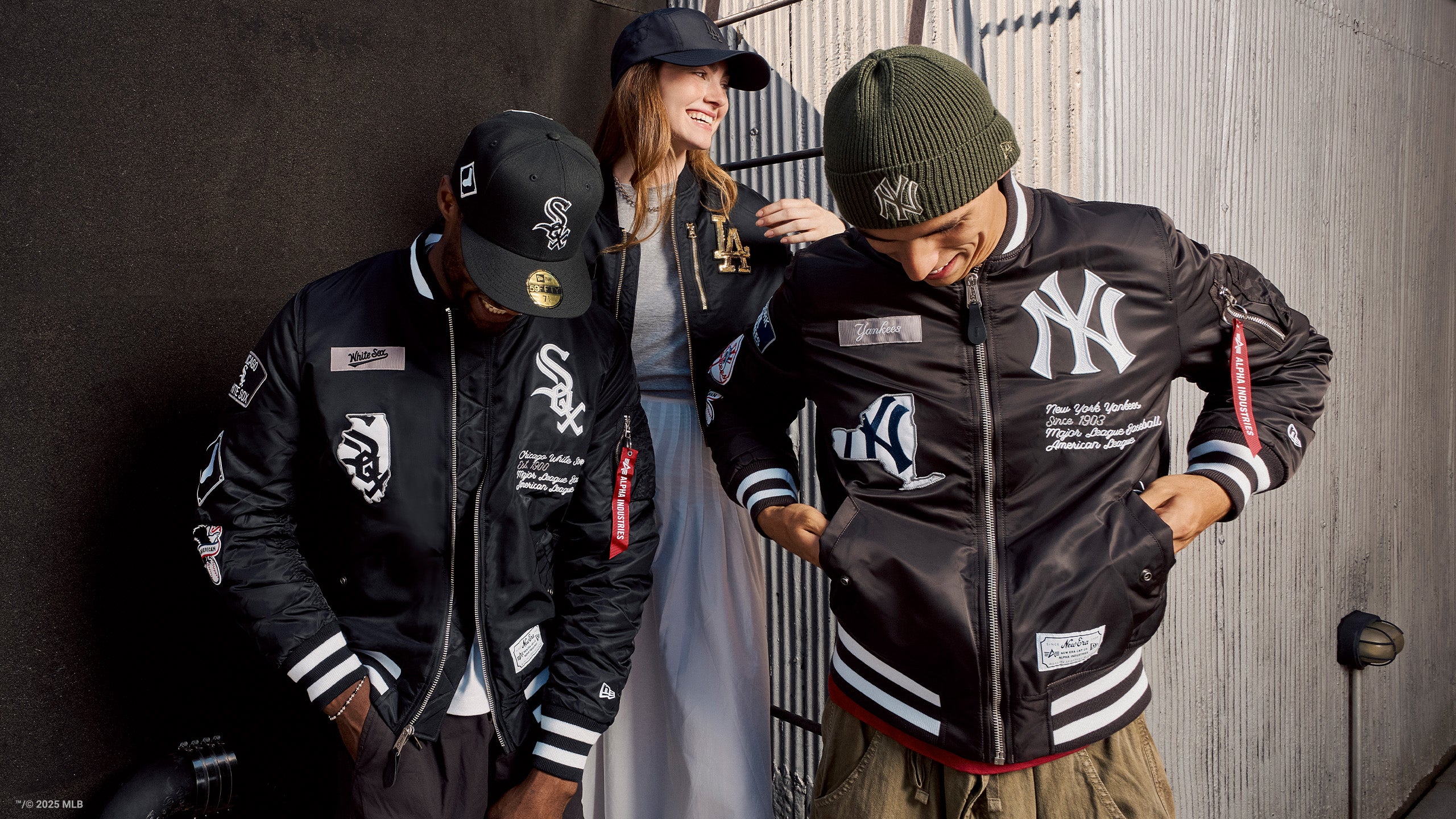 New York Yankees X Alpha X New Era MA-1 Bomber Jacket (Navy