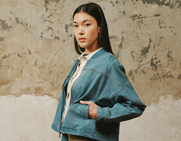 DENIM RELAXED FLIGHT JACKET