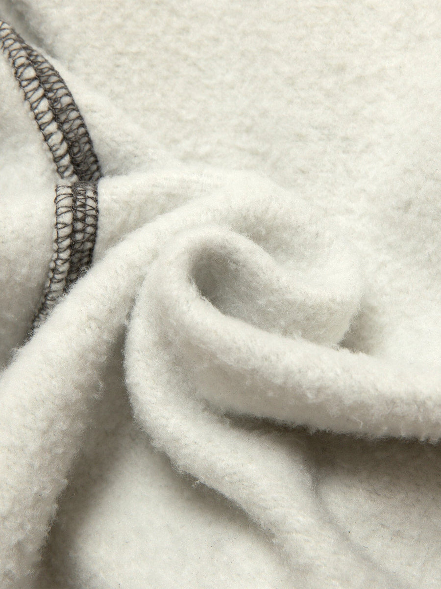 Aape X Alpha Army Sweatpant by Alpha Industries, off-white fleece with visible stitching and folds.