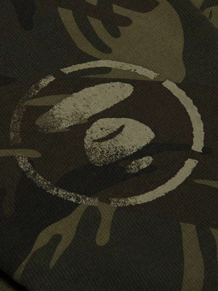 Aape X Alpha Camo Crewneck Sweatshirt by Alpha Industries, camouflage fabric with circular and abstract shapes.