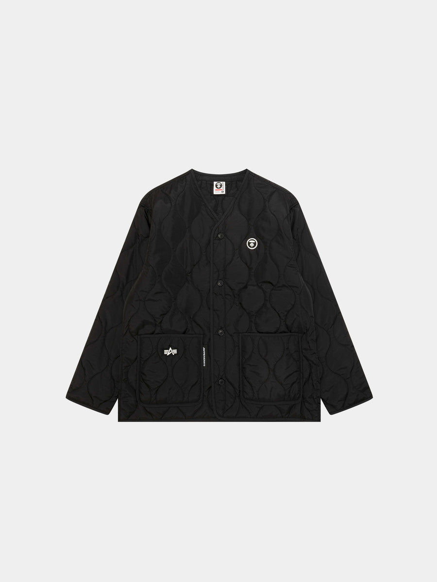 AAPE X ALPHA LINER COLLAB Alpha Industries BLACK S 