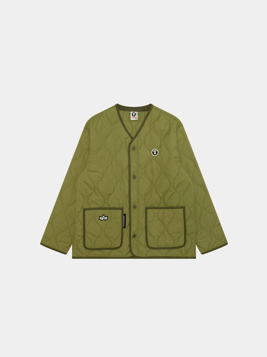 AAPE X ALPHA LINER COLLAB Alpha Industries KHAKI S 