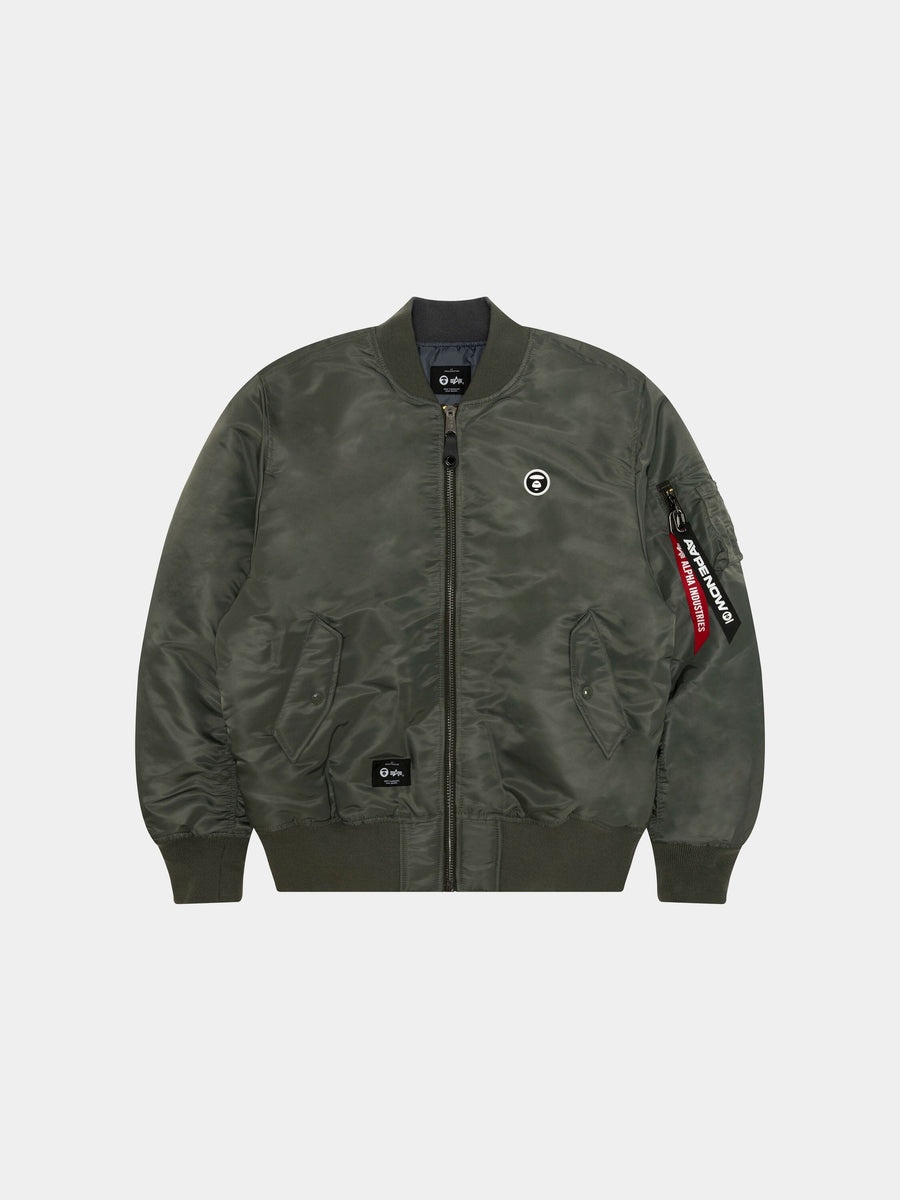 AAPE X ALPHA MA-1 BOMBER JACKET COLLAB Alpha Industries 