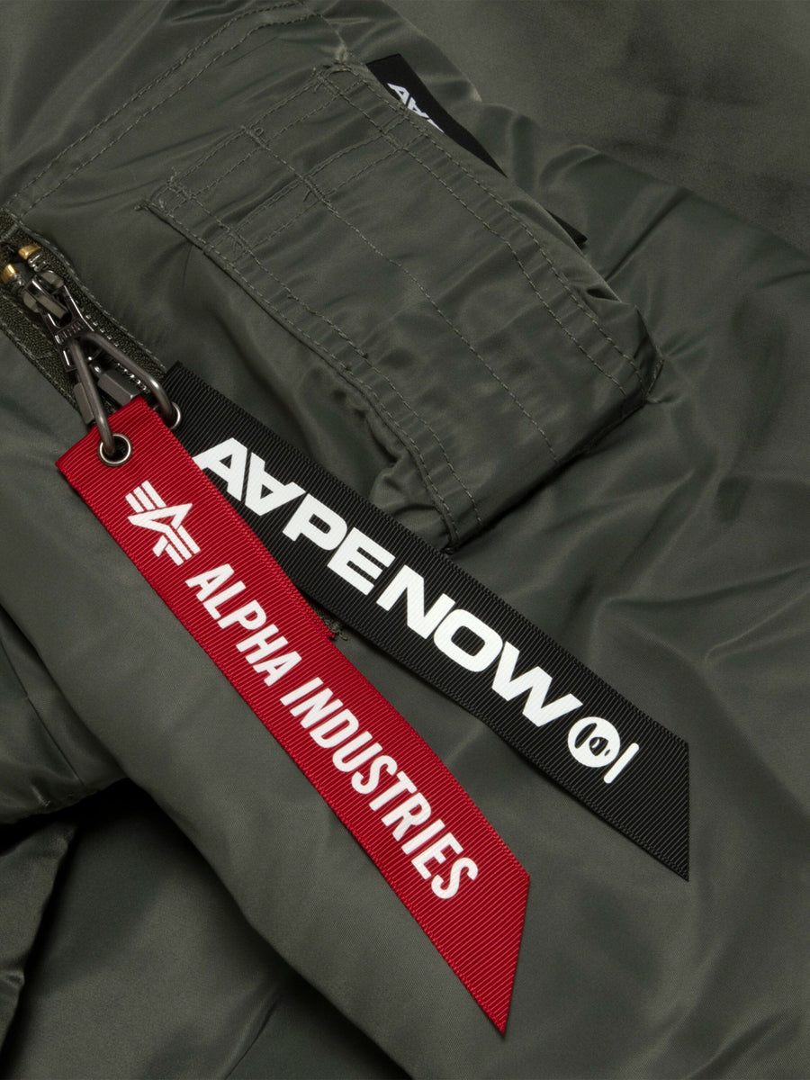 AAPE X ALPHA MA-1 BOMBER JACKET COLLAB Alpha Industries 