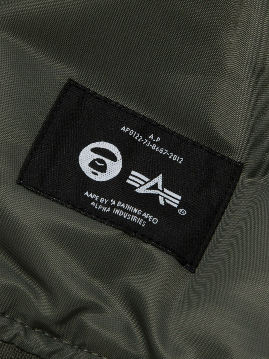 AAPE X ALPHA MA-1 BOMBER JACKET COLLAB Alpha Industries 