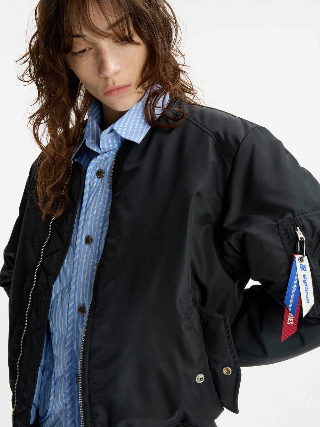 ADER ERROR SIGNIFICANT X ALPHA MA-1 LINER VEST BOMBER JACKET (BLACK) OUTERWEAR Alpha Industries 