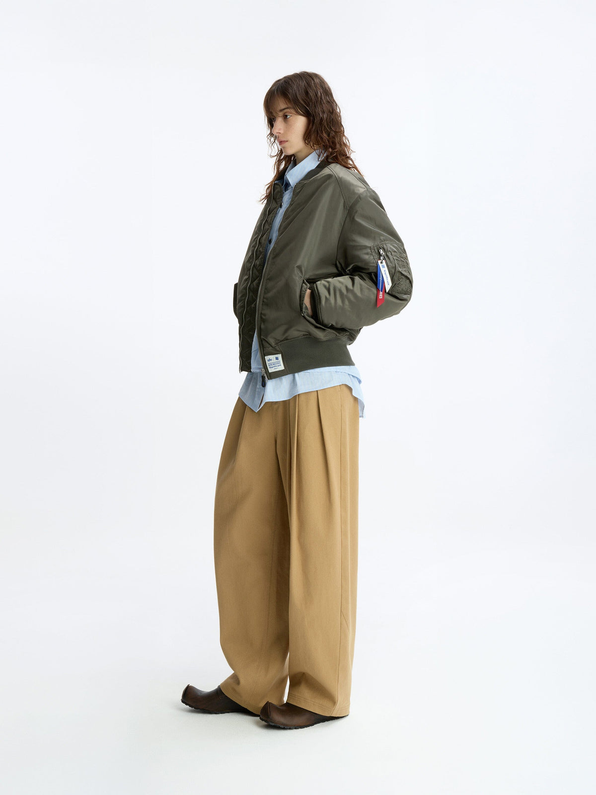 ADER ERROR SIGNIFICANT X ALPHA MA-1 LINER VEST BOMBER JACKET (KHAKI) OUTERWEAR Alpha Industries 