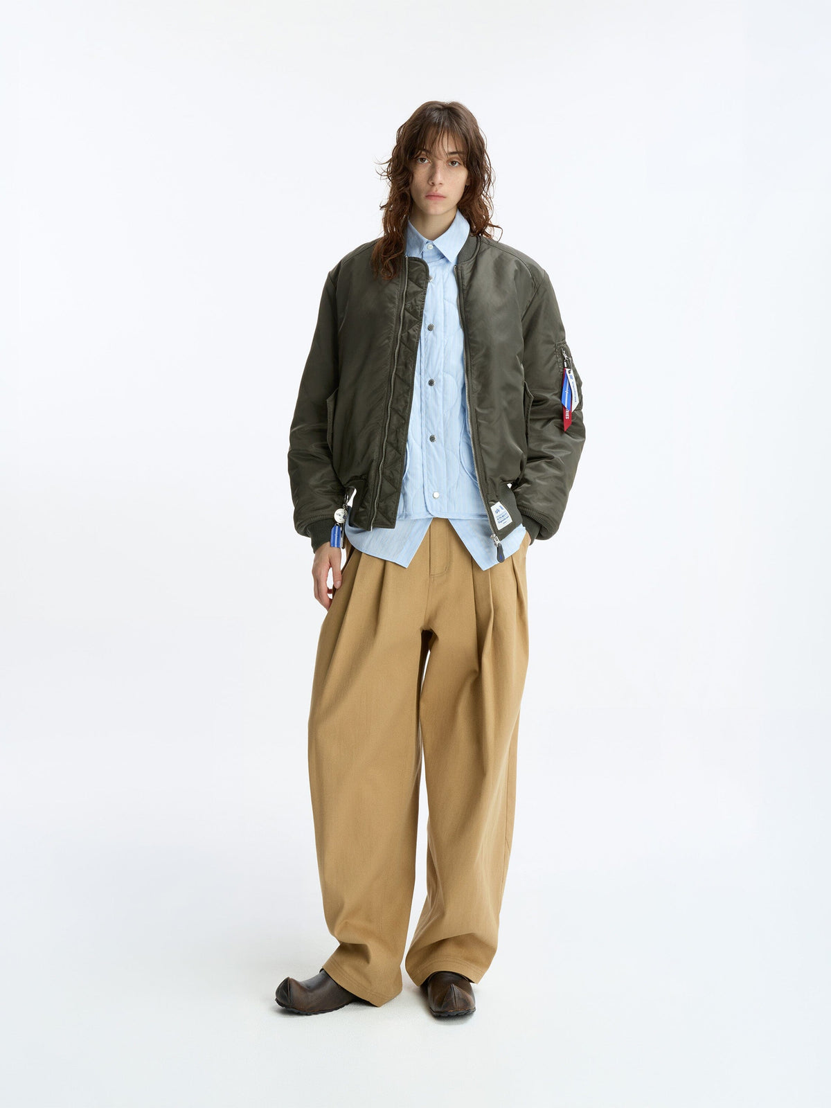 ADER ERROR SIGNIFICANT X ALPHA MA-1 LINER VEST BOMBER JACKET (KHAKI) OUTERWEAR Alpha Industries 